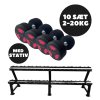 Håndvægt Sæt 2-20kg (10 Sæt) Med Stativ Fra Norgym -Fitness udstyr Butik 10saet 2 20KG m stativ lille min