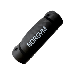 Træningsmåtte Med Bærestrop Tyk Sort