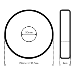 Norgym Club Vægtskive 10kg | 50mm 5 Norgym Club Vægtskive 10kg | 50mm -Fitness udstyr Butik Norgym club vaegtskive 20kg maal 2