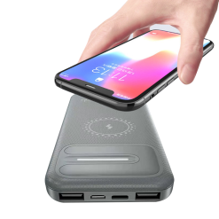 Powerbank Wireless Pro 10.000mAh Sort
